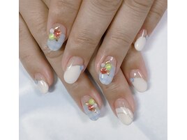 チェックネイル　ジェルネイル