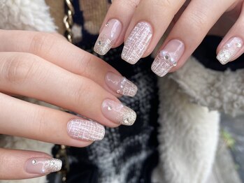 ネイルアルケー(Nail ARCHE)/ガーリーツイードネイル