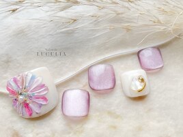 #紫陽花ネイル　フットネイル