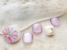 #紫陽花ネイル　フットネイル