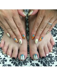 ハンドフット☆ターコイズネイル