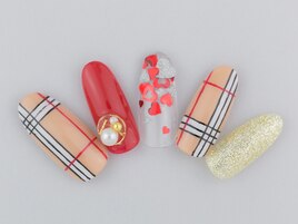 バーバリーチェックネイル