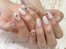 ネイルトリート 茨木駅前店(NAIL TREAT)/ホワイトマグ＆フラワー