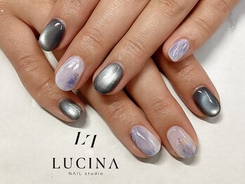 ネイルスタジオ ルキナ(LUCINA)/c-472 冬っぽニュアンスネイル