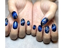 星座ネイル　青ネイル