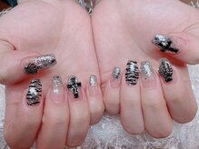 レアネイル 新宿(le'a nail)/ゼブラ柄ネイル
