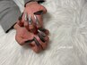 長さだし+マグネットジェルネイル