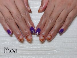 べっ甲　ネイル　秋ネイル