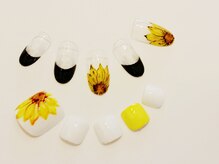 ドレスアップアイズ アンド ネイル(Dress Up Eyes & Nail)/手がき向日葵♪