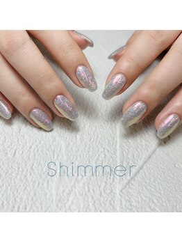 シマー(Shimmer)/ピンクオーロラミラーネイル