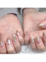 アカツキネイル(Akatsuki Nail)/クリスマスパーツ　ミラーネイル