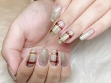 モカ 心斎橋(moca by Lee)/チェックネイル