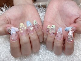 カラフルフレンチネイル