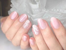 リボンが◎プレゼントネイル