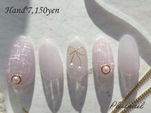 プラスネイル 北千住東口店(PLUS NAIL)/【3283】ミラーリボンネイル