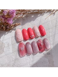 バレンタインネイル