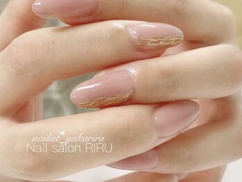 リル(RIRU)/ミラーネイル+ワンカラー