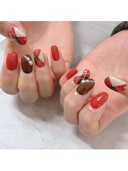 ブラン(blanc)/アーガイルネイル