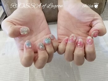 リオッサ オブ ラグーン(RIOSSA of Lagoon)/ハートリボンチークネイル