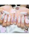 いちごミルクの甘ゆめネイル