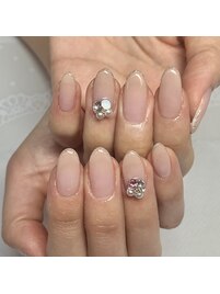 ビジュー盛り×先端ラメ