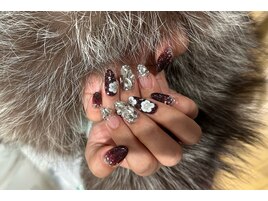成人式　フラワーネイル¥7500