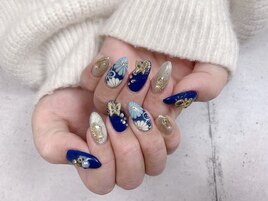 和柄デザインネイル