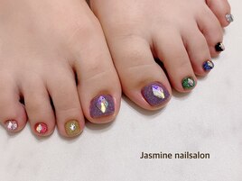 カラフルフットネイル