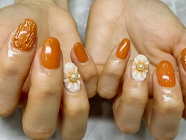 ぷくぷく花ネイル