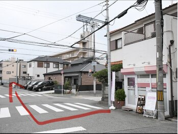 メナードフェイシャルサロン 長興寺/店舗から駐車場の行き方です