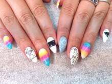 こちらは全て手書き。細かいアートはリピーター様限定