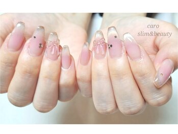 カロ スリムアンドビューティー(caro)の写真/デザイン持ち込みOK！プロの技術でかわいいが長持ち◎お好みのデザインで指先からオシャレを満喫しよう☆