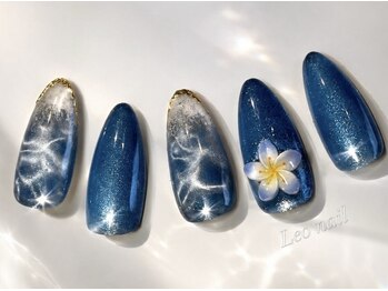 Leo nailの写真/夏にぴったり！季節限定デザインも◎毎月通いやすい定額デザインで上品さを彩る♪