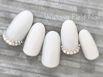 ウィスタリアフィールドネイル MONAD店(WISTARIA FIELD)/オールホワイト シンプル