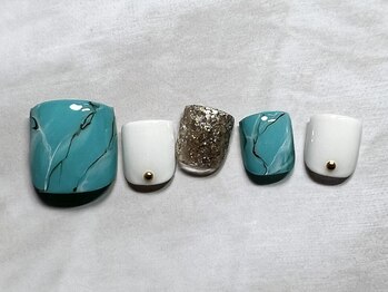 ネイル シンデレラ(Nail☆Cinderella)/FOOT60min◇ターコイズネイル