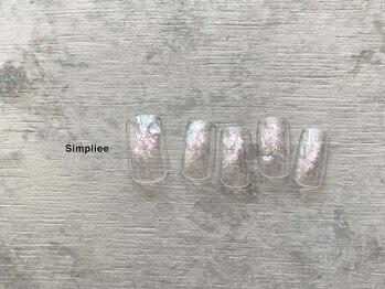シンプリー 吉祥寺店(Simpliee by Procare nail)/クリアオーロラネイル