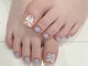 ジューシーネイル 天神店(Juicynail)の写真/【フットワンカラ-¥5000/フット親指ア‐ト¥6480ご新規様オフ込価格☆】ふと見える足元も隙のないカワイさ♪