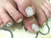 ネイルサロン ティディ(TIDY)/大理石フットネイル 
