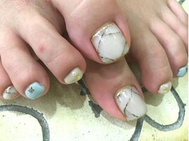大理石フットネイル
