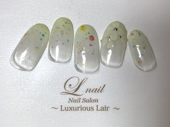 エルネイルアンドブラン 橋本店(Lnail×Blanc)/グラデーション×3Dフラワー