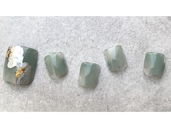 ネイルデコ(nail DECO)/フット　定額　大人ニュアンス