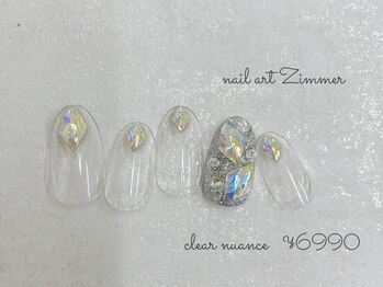 ネイルアート ジマー/クリアニュアンスコース¥6990