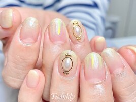 シンプルアートのseasonネイル