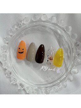 ビューティーラベンダー/ハロウィンネイル