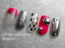 プライベートブライティ(Brighty)/silver × pink