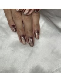 秋色マグネットで大人ネイル