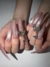 【gel-xチップ長さ出し】シンプルアート　12,500円