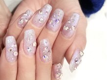 ネイルマジック 仙台一番町店(NAIL MAJIC)/ストーンドットグリッターネイル