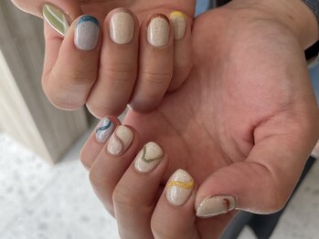 アース コアフュールボーテ 笛吹店(EARTH coiffure beaute)/カラフルネイル　8500円