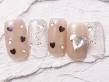ネイルメゾン 渋谷店(NAIL MAISON)/ワンホンハートキラキラ¥6980